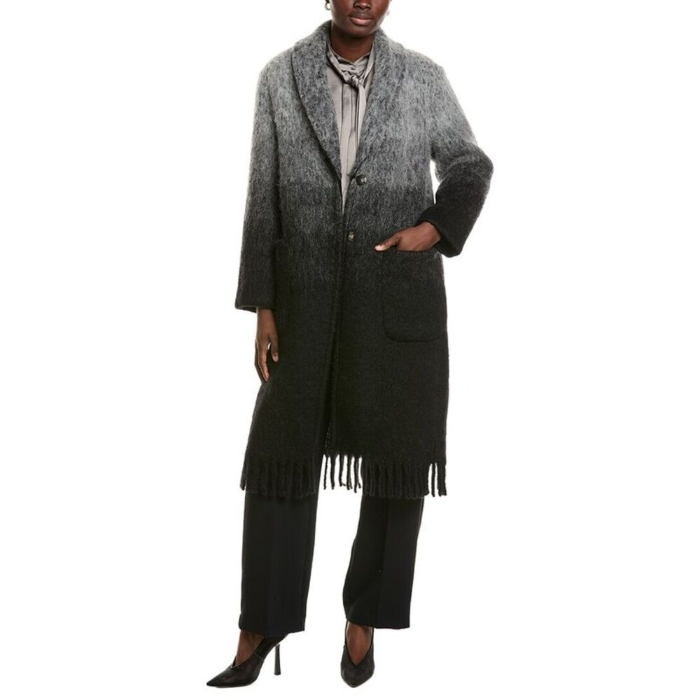 Marc Cain Womens  Mohair, Wool, & Alpaca-Blend Coat, Black